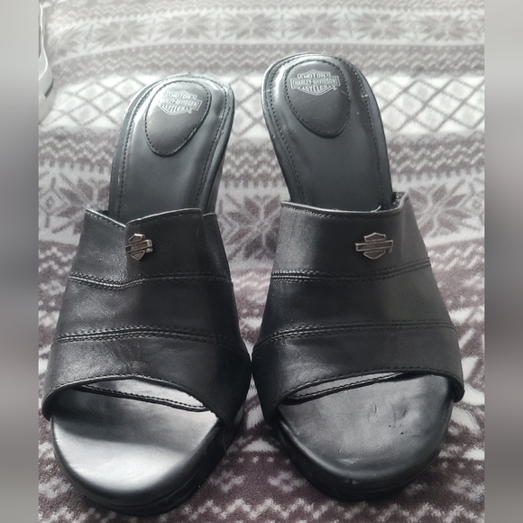 Harley-Davidson Leather Heel Sandals - Picture 4 of 10